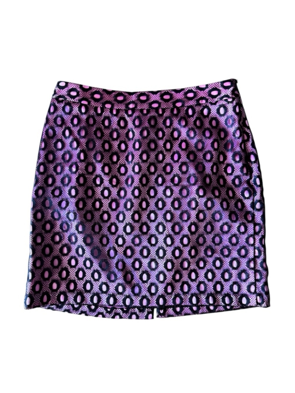 Milly Silk Mini Skirt Pink Black Lace Baddie NYC Size 4